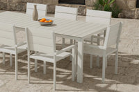 Spisestol Levels 2-pakk + rektangulært spisebord 229 × 100 – beige