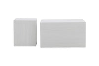 Sofabord York 40x40 + Sofabord York 80 x 60 – hvitvasket