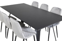 Spisegruppe Polar & Marina 2-pakk 180 x 90 – grå og svart