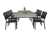 Spisegruppe Levels 160 x 100 + spisestol 2-pakk – svart