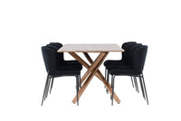 Spisegruppe 180 x 90 2-pakk – mokka og svart