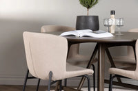 Spisegruppe Modesto & Kaseidon 2-pakk + Rundt ⌀100 – beige og mørkebrun