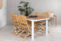 Spisegruppe Cane & Panama 160 x 90 – natur og hvit