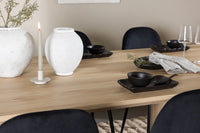 Spisegruppe Polar & Olivia 2-pakk 210 x 100 – svart og natur