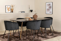 Spisegruppe Berit & Petra 190 x 90 – svart