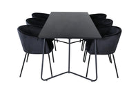Spisegruppe Berit & Petra 190 x 90 – svart
