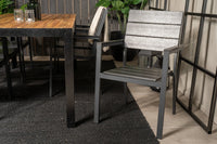 Spisestol 2-pakk – svart + Rektangulært spisebord 205 x 90 – natur