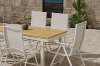 Spisestol Break & Panama 2-pakk + Rektangulært spisebord 160 x 90 – beige og natur