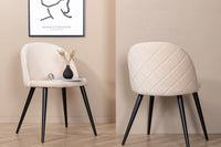 Spisestol Velvet 2-pakk – beige