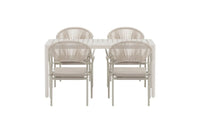 Spisegruppe Giardini & Paros rektangulær 150 x 85 – beige