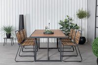 Spisegruppe 200 × 100 + spisestol 2-pakk – natur