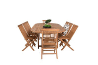 Spisestol Kenya 2-pakk + Spisebord ovalt 180 x 120 – natur