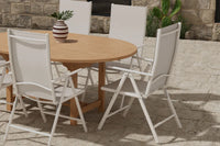 Spisegruppe Kenya & Break oval 180 x 120 + 2-pakk spisestol – natur og beige