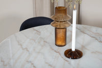 Spisestol Velvet & Estelle 2-pakk – svart + Spisebord rundt ⌀106 – hvit