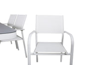 Spisegruppe Virya & Santorini 200 × 100 + 2-pakk spisestol – hvit