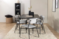 Spisegruppe Kenth & Uno 2-pakk 200 x 90 – grå og svart