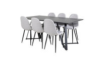 Spisegruppe Polar & Marina 2-pakk 180 x 90 – grå og svart