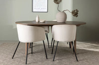 Spisegruppe Berit & Andy + Ovalt 180 x 90 – beige og natur