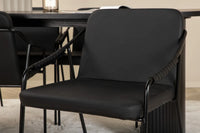 Spisestol Tvist & Bianca 2-pakk + Spisebord ovalt 200 x 90 – svart