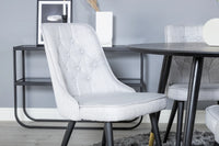 Spisegruppe Dipp & Velvet Deluxe Rund ⌀115 2-pakk – svart og grå