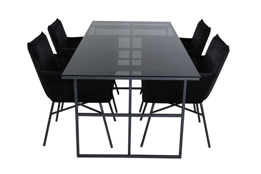 Spisegruppe 200 x 90 – svart