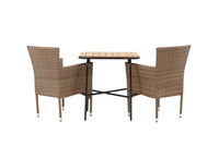Spisestol Malina & Holmbeck 2-pakk + kafébord 70 x 55 – natur