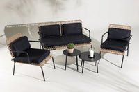 Sofagruppe Paola – svart og natur