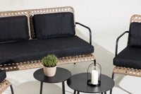 Sofagruppe Paola – svart og natur