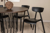 Spisestol Ursholmen & Stone 2-pakk + Spisebord rundt ⌀120 – svart og mocca