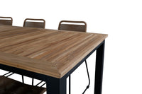 Spisegruppe Panama & Lindos 224 x 100 2-pakk – svart og brun