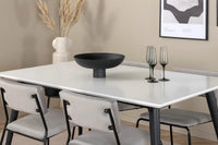 Spisegruppe Jimmy & Kenth 150 x 90 2-pakk – hvit og grå