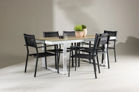 Spisegruppe Copacabana & Merlo 2-pakk 200 x 90 – svart og hvit