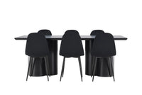 Spisegruppe Polar & Olivia 2-pakk 210 x 100 – svart