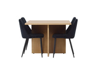 Spisegruppe Leo & Night 100 x 100 2-pakk – natur og svart