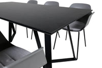 Spisegruppe Comfort & Marina 2-pakk 180 x 90 – grå og svart