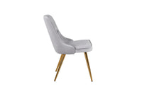 Spisestol Velvet Deluxe 2-pakk – grå