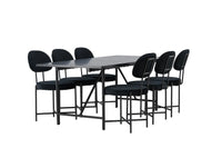 Spisegruppe Stella & Astrid 2-pakk 200 x 90 – svart
