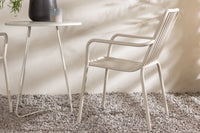 Spisestol Peking & Bacong 2-pakk + kafébord ⌀60 – beige