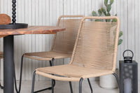 Spisegruppe rund ⌀100 – natur + 2-pakk spisestoler, brun