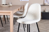 Spisegruppe Slider & Polar 170 x 95, 2-pakk – hvitvasket og hvit