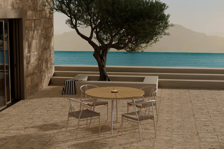 Spisegruppe San Vito & Alfons Rund ⌀120 – beige