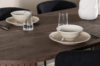 Spisegruppe Härön & Modesto oval 200 x 90 + spisestoler 2-pakk – mokka og svart