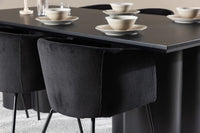 Spisegruppe Berit & Olivia 210 x 100 – svart