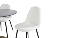 Spisestol Polar & Estelle 2-pakk + Spisebord rundt ⌀106 – hvit og mørk grå