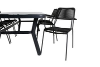 Spisegruppe Virya & Lindos 200 × 100 2-pakk – svart