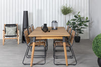 Spisegruppe Julian & Bois 210 x 100 + 2-pakk spisestol – natur