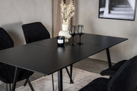 Spisegruppe Silar & Gemma 120 x 80, 2-pakk – svart