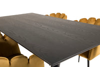 Spisegruppe Limhamn & Dipp 180 x 90 – gul og svart