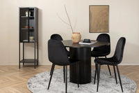 Spisegruppe Bianca & Polar Rund ⌀110 + 2-pakk spisestol – svart