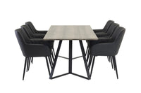 Spisegruppe Marina & Comfort 180 x 90 2-pakk – natur og svart